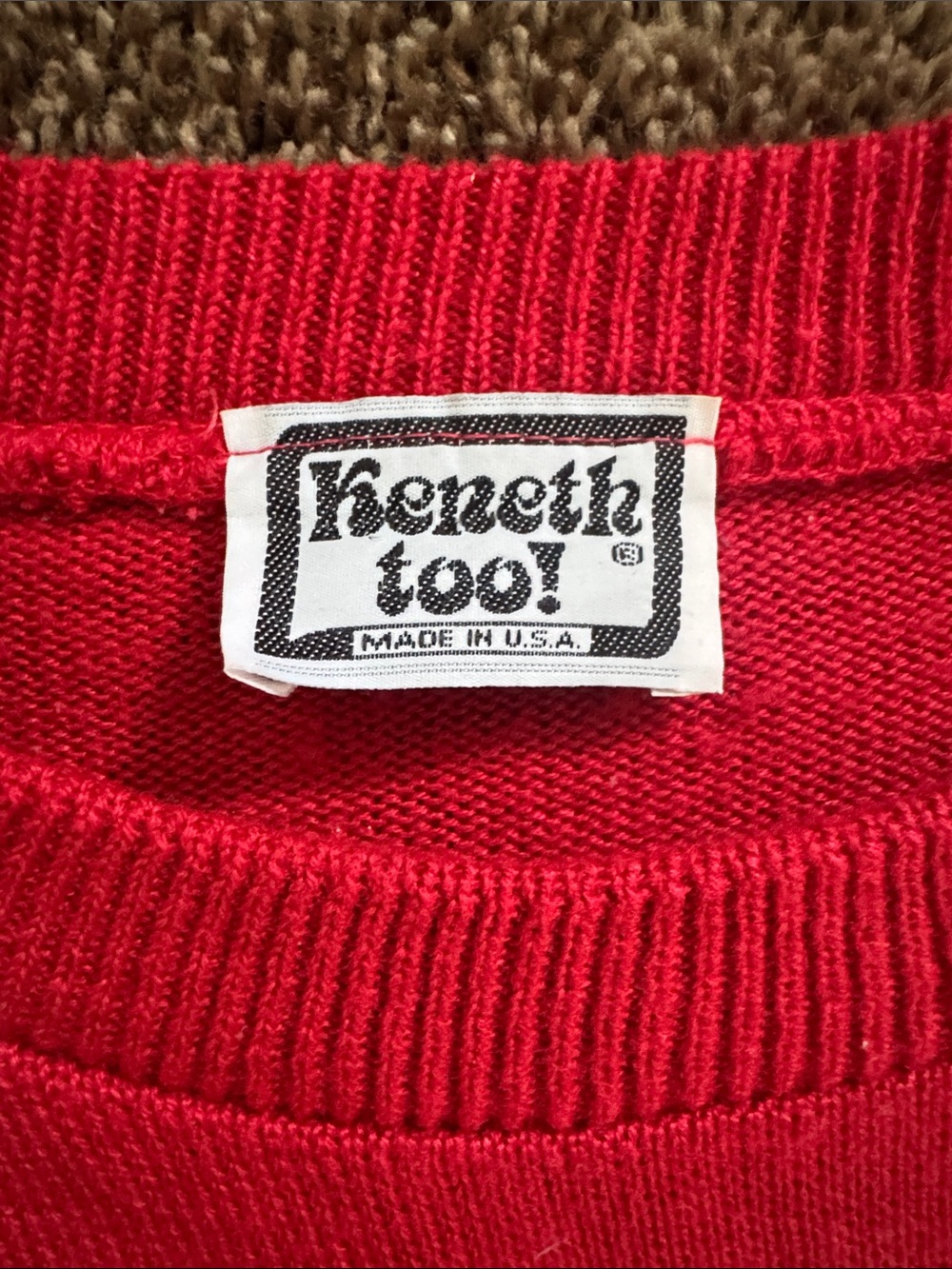 VTG Kenneth Too Red Sailor Knit Sweater - Picture 2 of 4